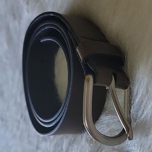 OLD NAVY Boy's Brown Silver Tone Hardware School Uniform Classic Preppy Belt L
